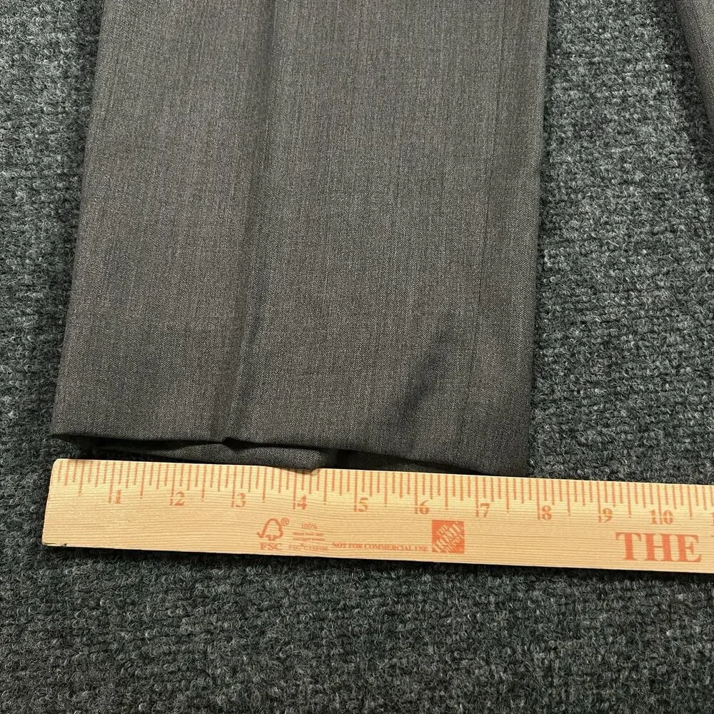 INCOTEX Pants Mens 36x26 Slowear Classic Fit Wool Trousers Dark Gray